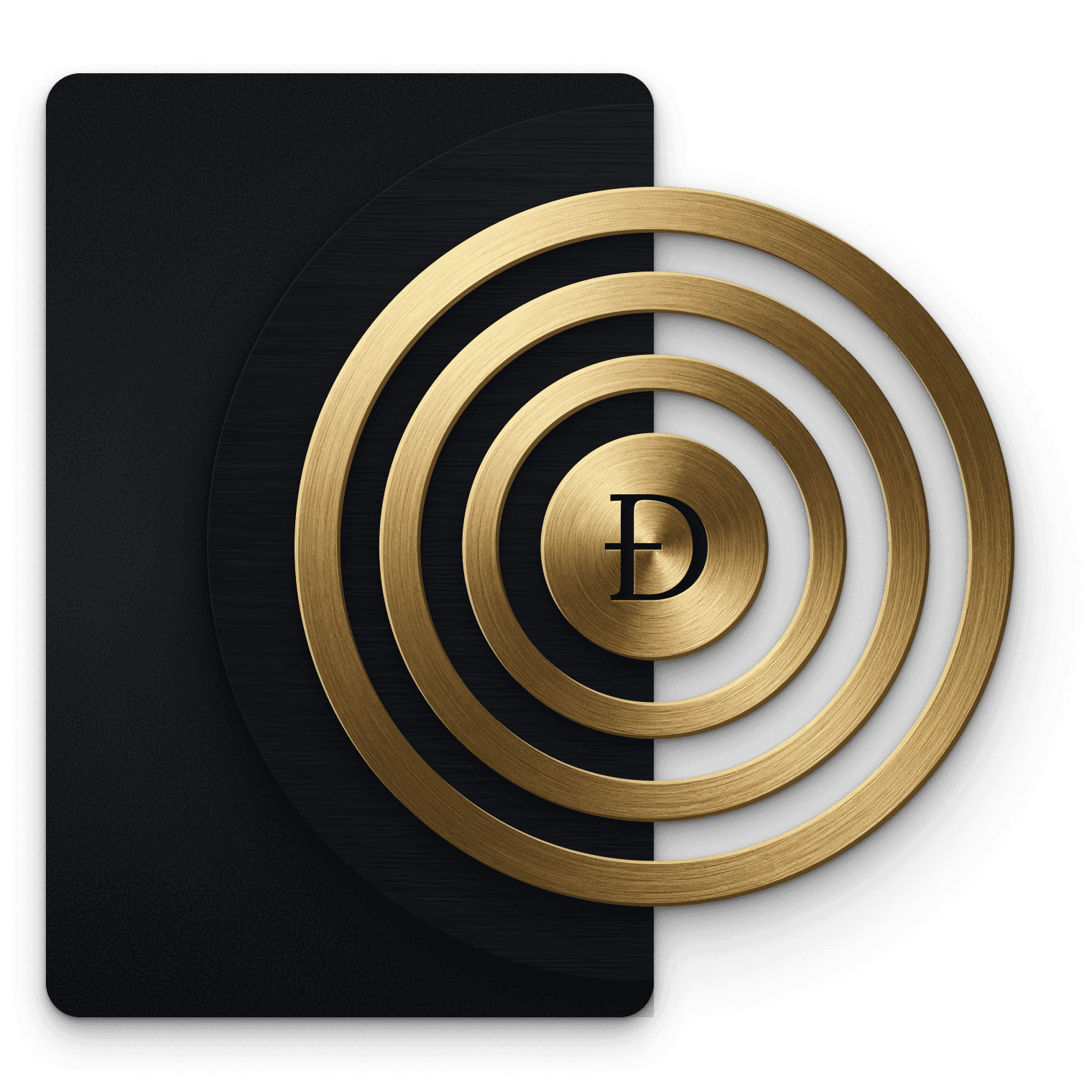 Dogecoin-inspired gold rings